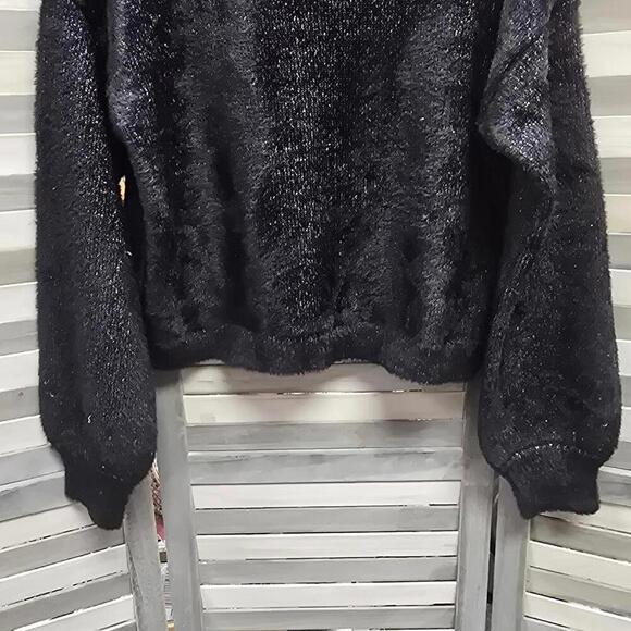 Women's Mock Turtleneck Fuzzy Boxy Pullover Sweater | Wild Fable | Medium - Picture 2 of 8
